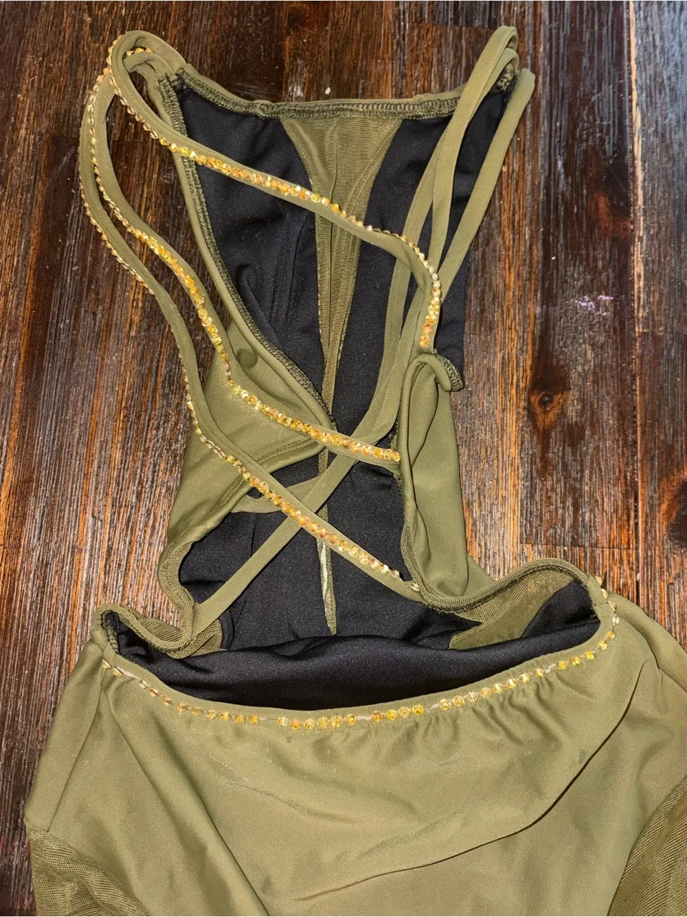 AA dance costume | child large | Olivia green | jazz, contemporary